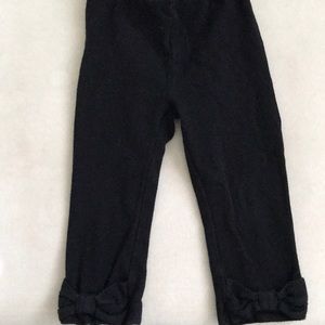 Black bow leggings